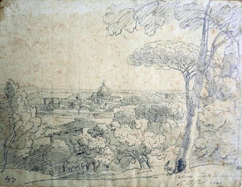 47-Luigi Basiletti –Vaticano visto da Monte Mario-Ome (BS) 